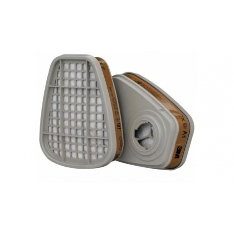 3M 6051 A1 Organik Gaz ve Buhar Filtresi – 6000 & 7000 Serisi Uyumlu (1 Çift)